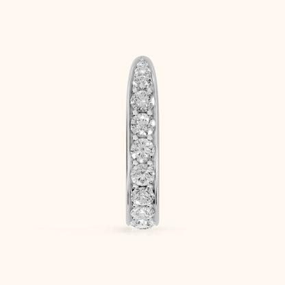Julia Tapered Riviera Round Diamond Eternity Band in Platinum - SideView