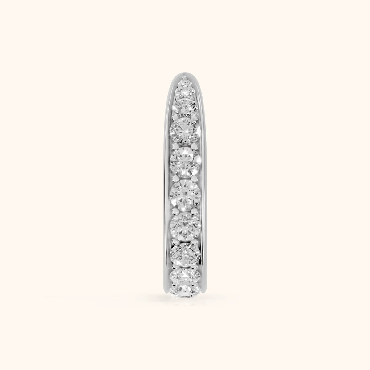 Julia Tapered Riviera Round Diamond Eternity Band in Silver - SideView