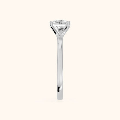 Matilda Cathedral Solitaire Asscher Diamond Engagement Ring in Silver - SideView.webp