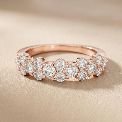 Round Cut Lab Grown Diamond Ring in Rose Gold