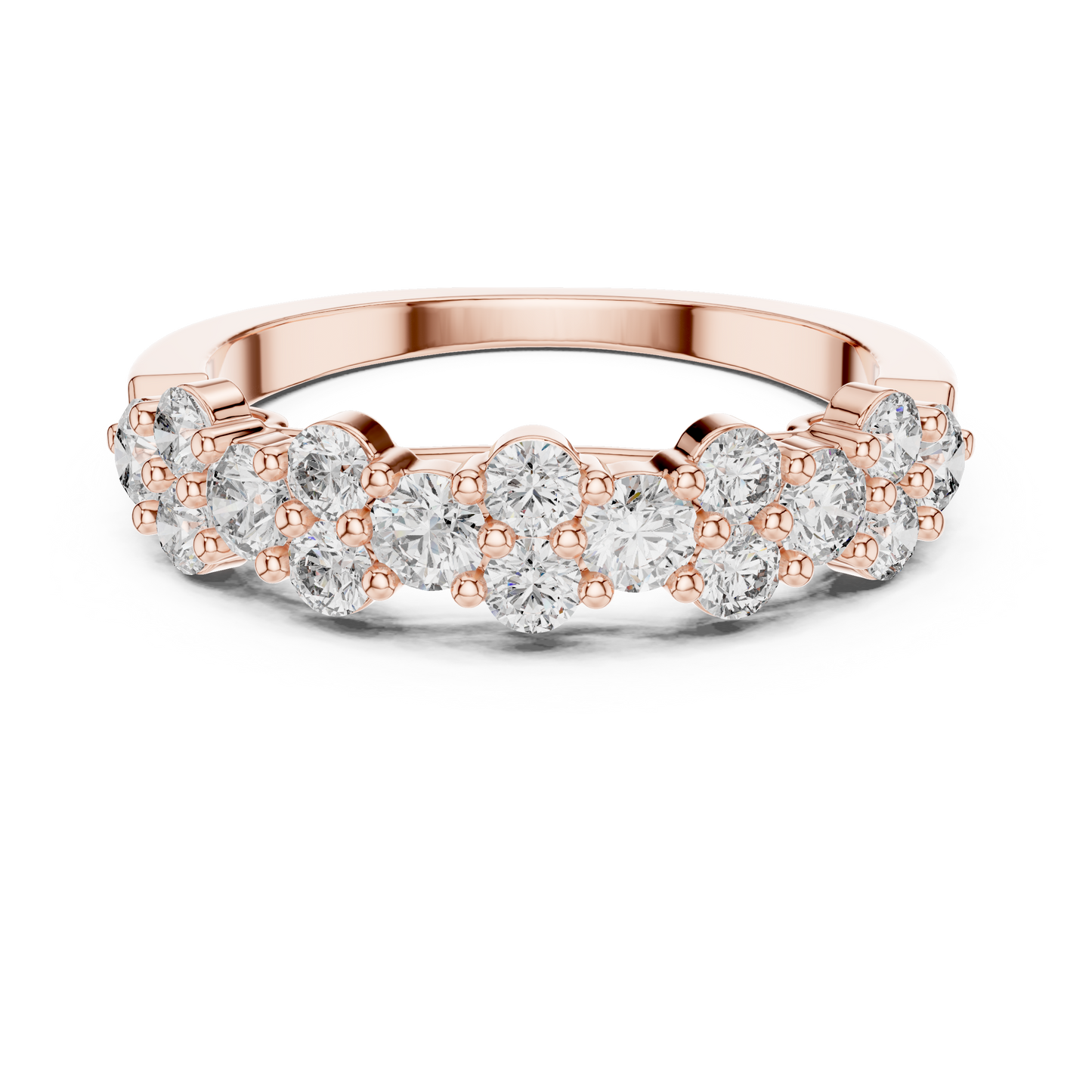 Round Cut Lab Grown Diamond Ring in Rose Gold