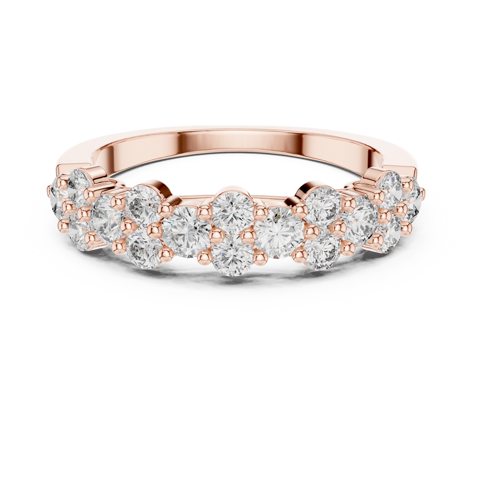 Round Cut Lab Grown Diamond Ring in Rose Gold