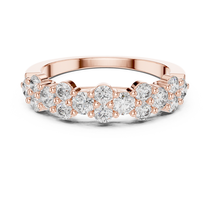 Round Cut Lab Grown Diamond Ring in Rose Gold