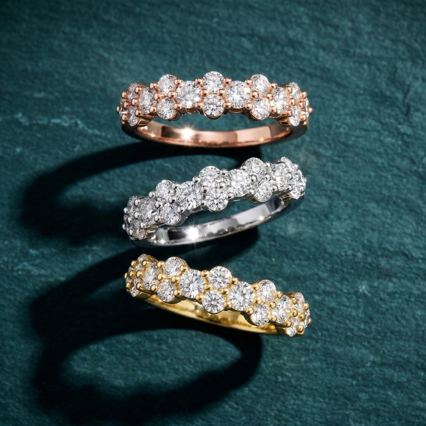 Round Cut Lab Grown Diamond Ring in Silver