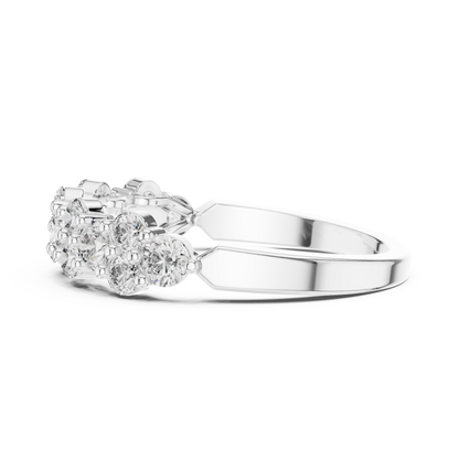 Round Cut Lab Grown Diamond Ring in Platinum