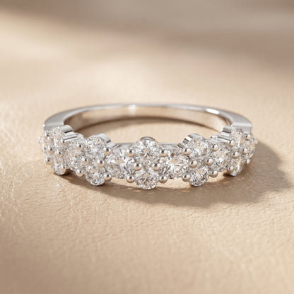 Round Cut Lab Grown Diamond Ring in Platinum
