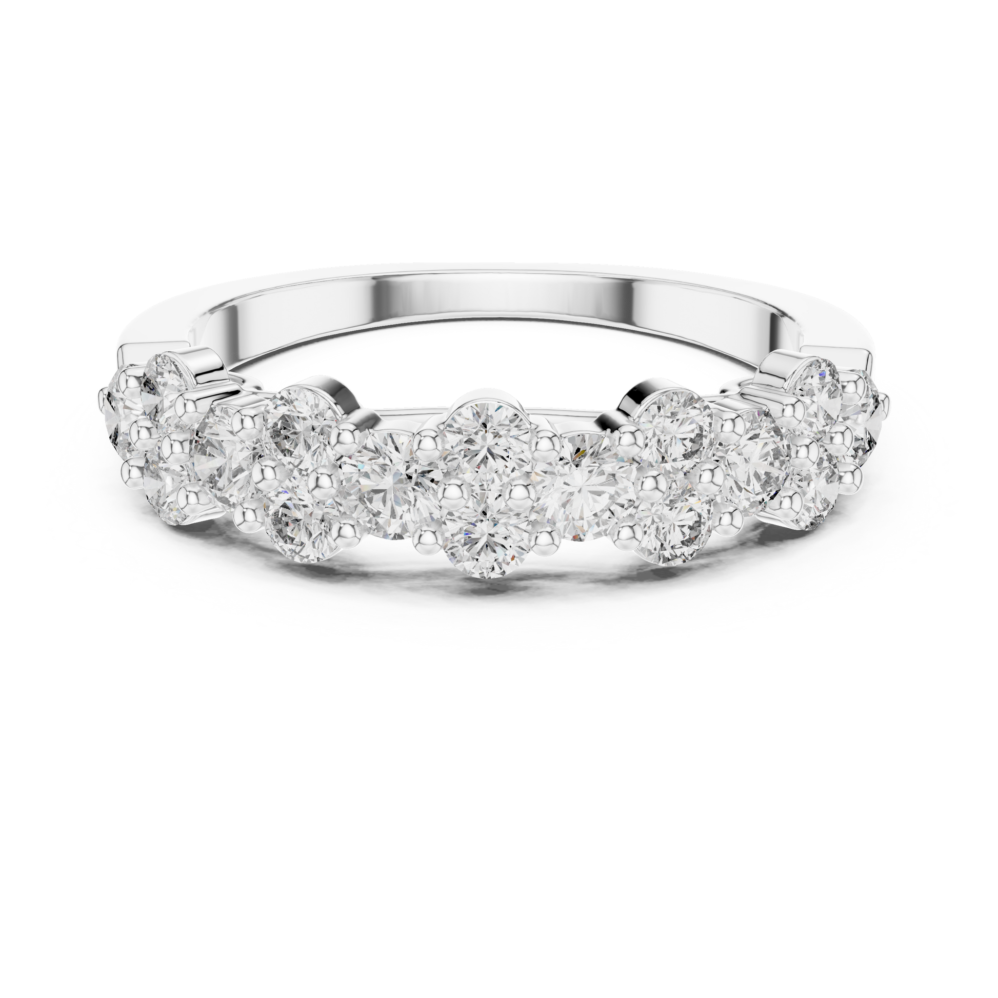 Round Cut Lab Grown Diamond Ring in Platinum