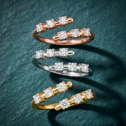 Round Cut Lab Grown Diamond Ring in Rose Gold