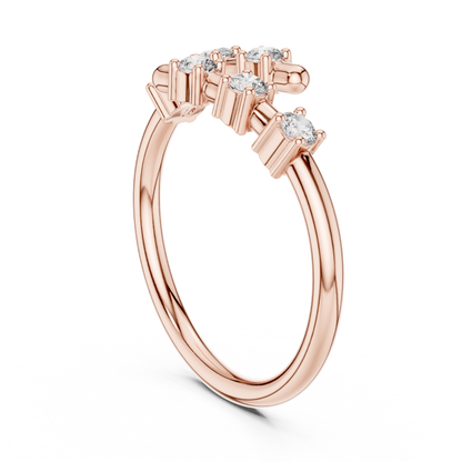 Round Cut Lab Grown Diamond Ring in Rose Gold