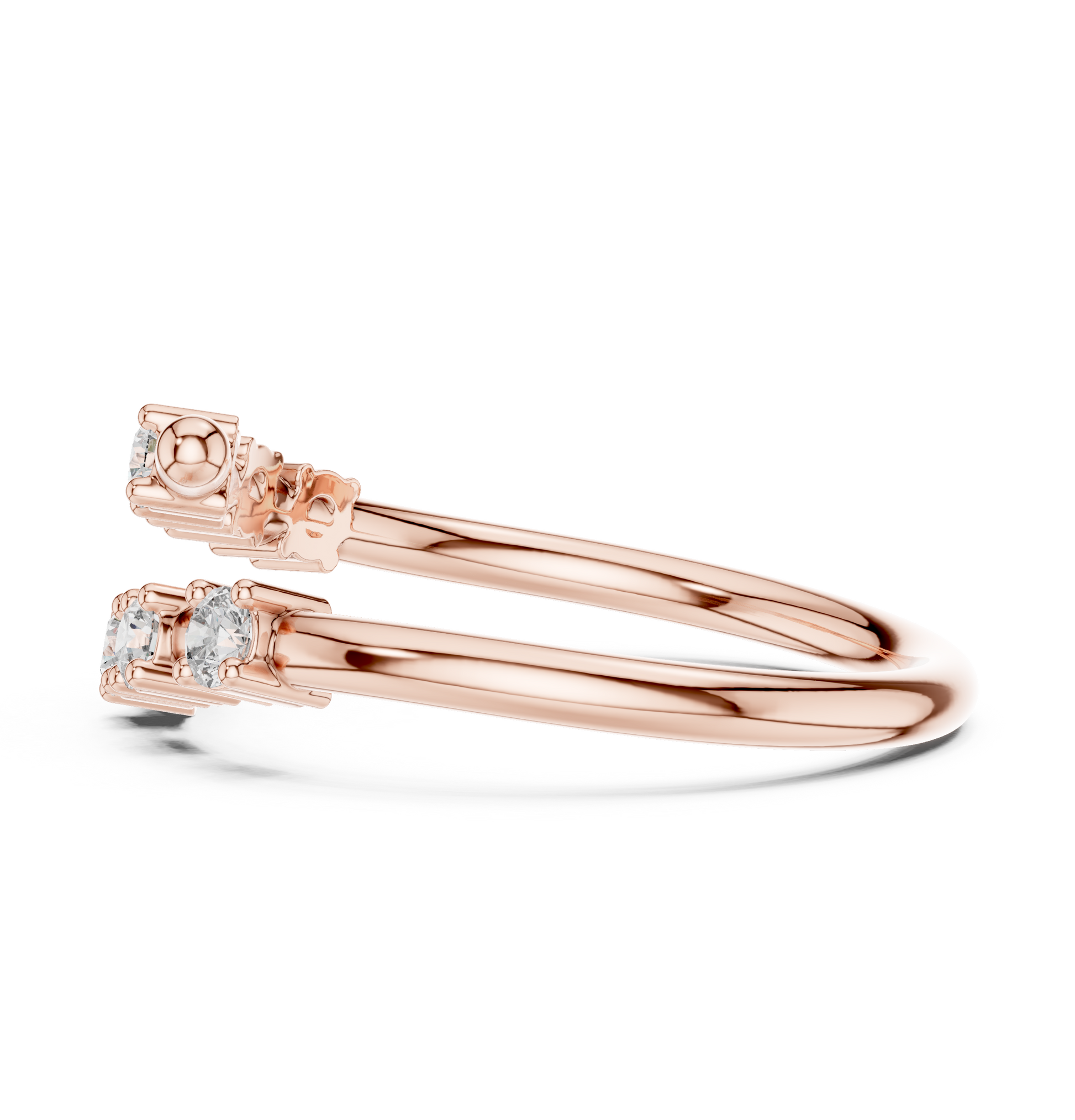 Round Cut Lab Grown Diamond Ring in Rose Gold