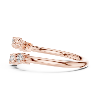 Round Cut Lab Grown Diamond Ring in Rose Gold