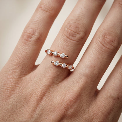 Round Cut Lab Grown Diamond Ring in Rose Gold