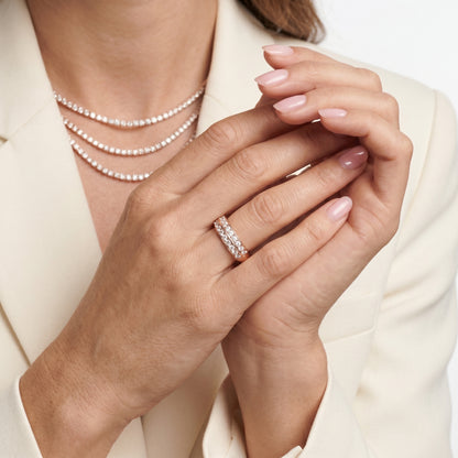 Round Cut Lab Grown Diamond Ring in Rose Gold