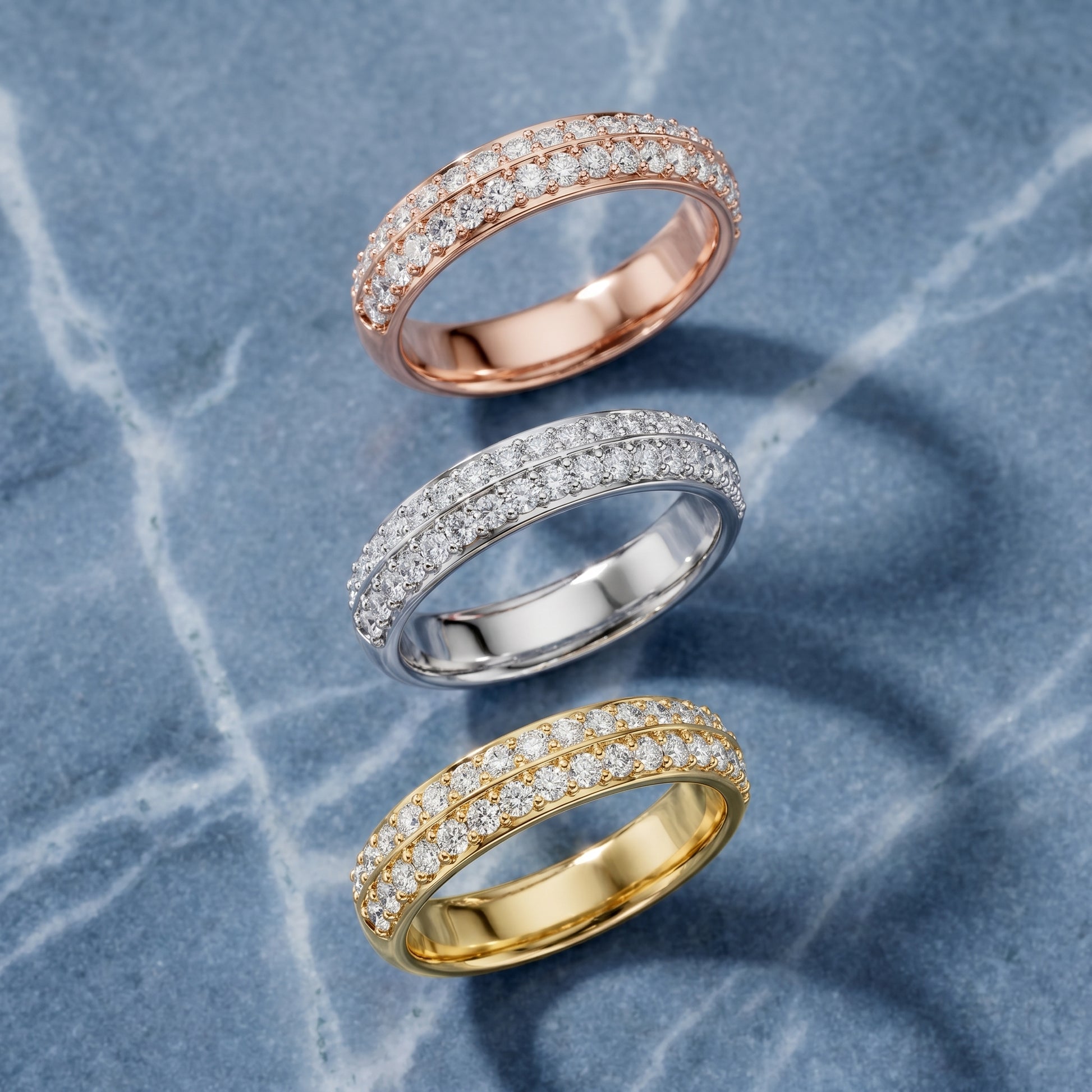 Round Cut Lab Grown Diamond Ring in Platinum