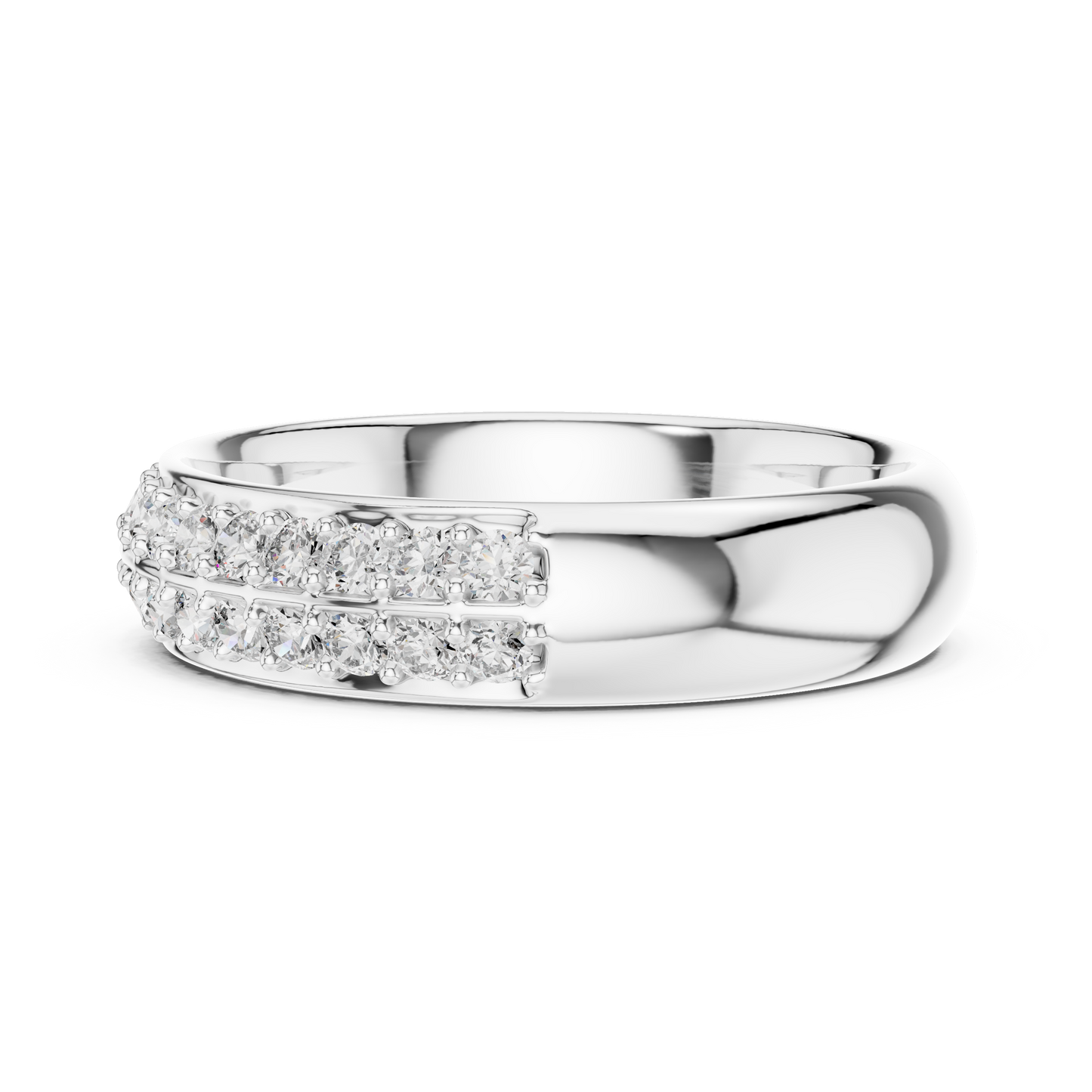 Round Cut Lab Grown Diamond Ring in Platinum
