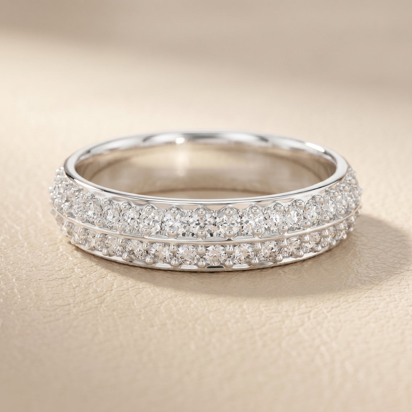 Round Cut Lab Grown Diamond Ring in Platinum