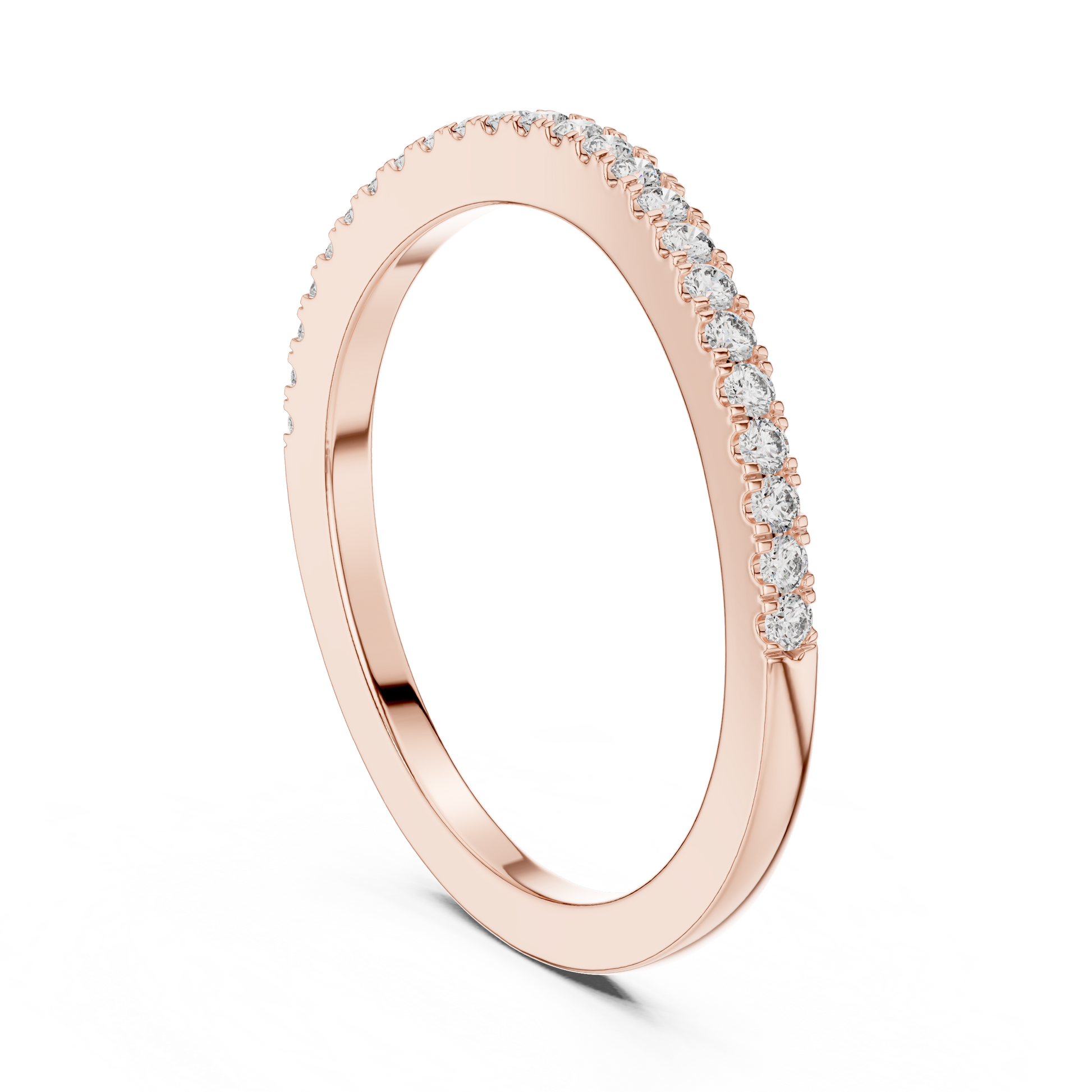 Round Cut Lab Grown Diamond Ring in Rose Gold