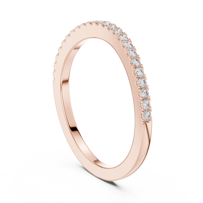 Round Cut Lab Grown Diamond Ring in Rose Gold