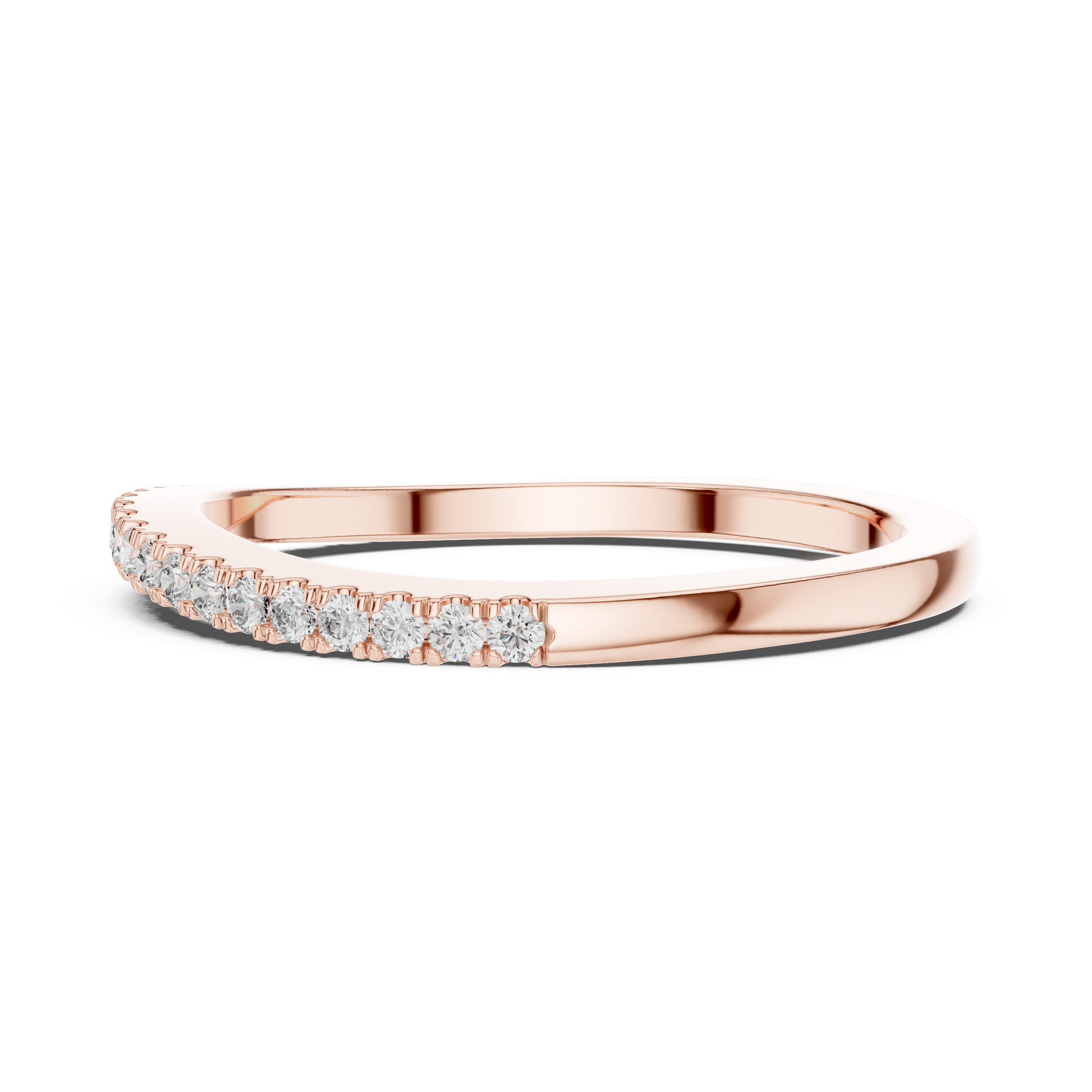 Round Cut Lab Grown Diamond Ring in Rose Gold