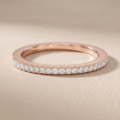 Round Cut Lab Grown Diamond Ring in Rose Gold