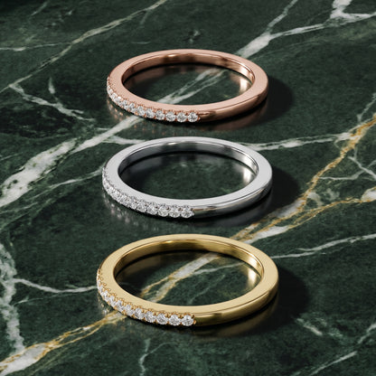 Round Cut Lab Grown Diamond Ring in White Gold