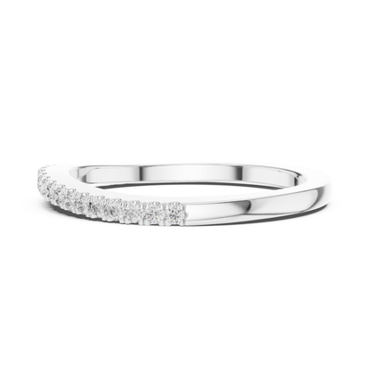 Round Cut Lab Grown Diamond Ring in Silver