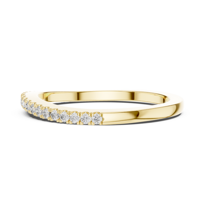 Round Cut Lab Grown Diamond Ring in Yellow Gold