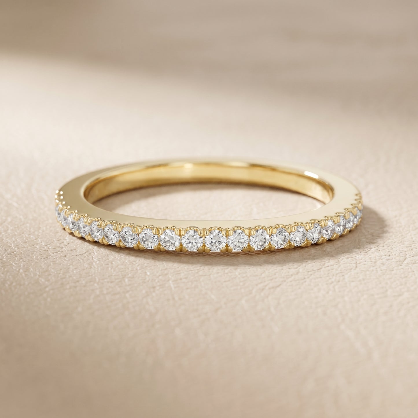 Round Cut Lab Grown Diamond Ring in Yellow Gold