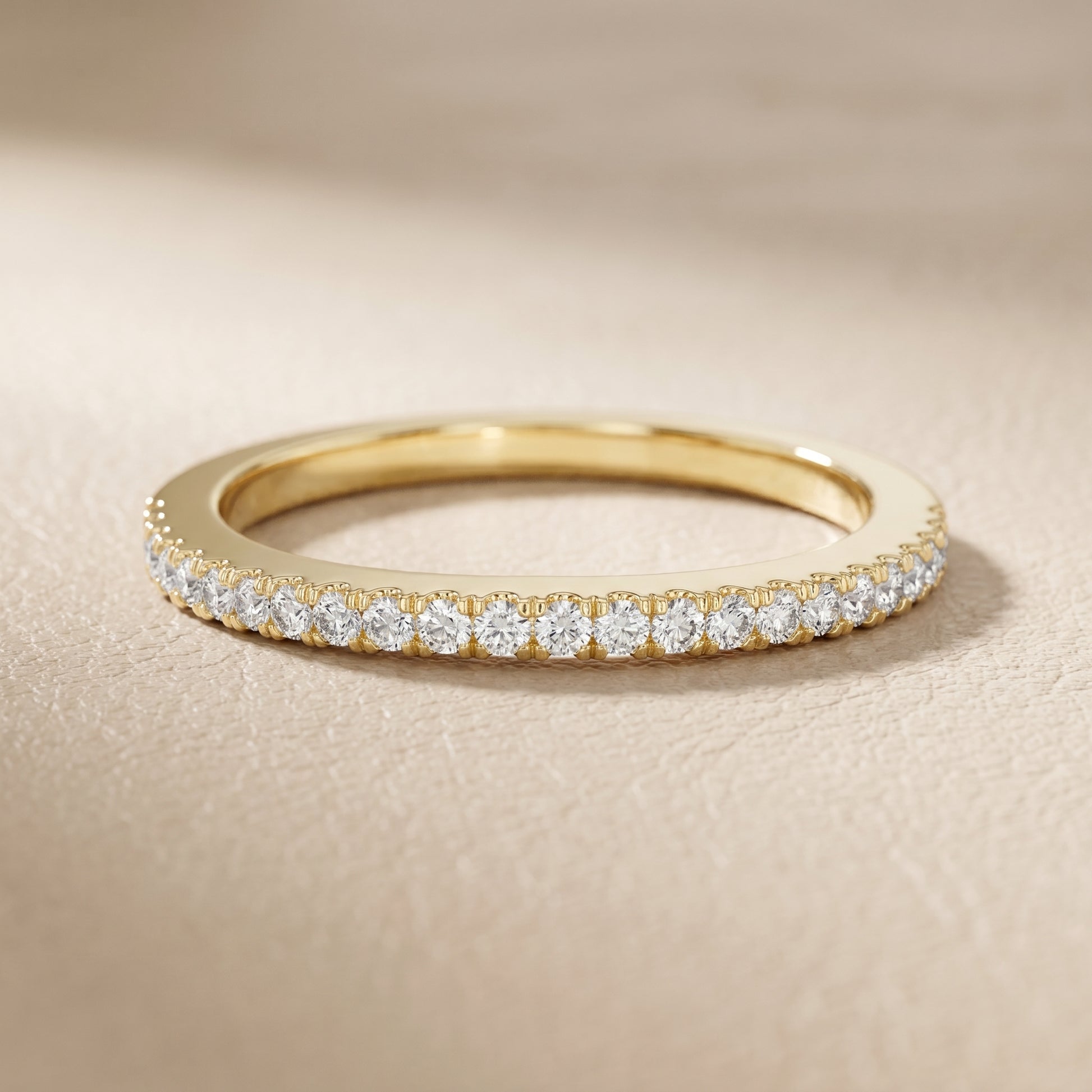 Round Cut Lab Grown Diamond Ring in Yellow Gold