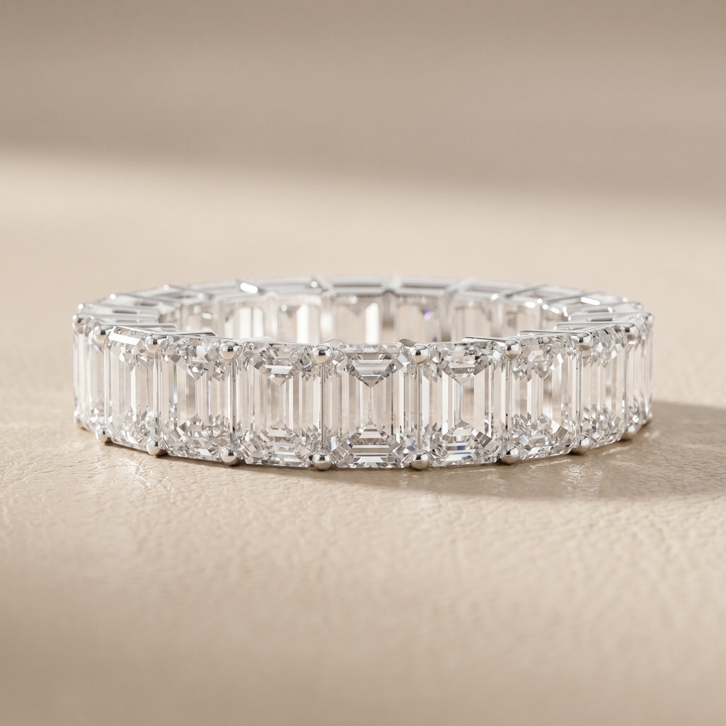 Emerald Cut Lab Grown Diamond Ring in Platinum