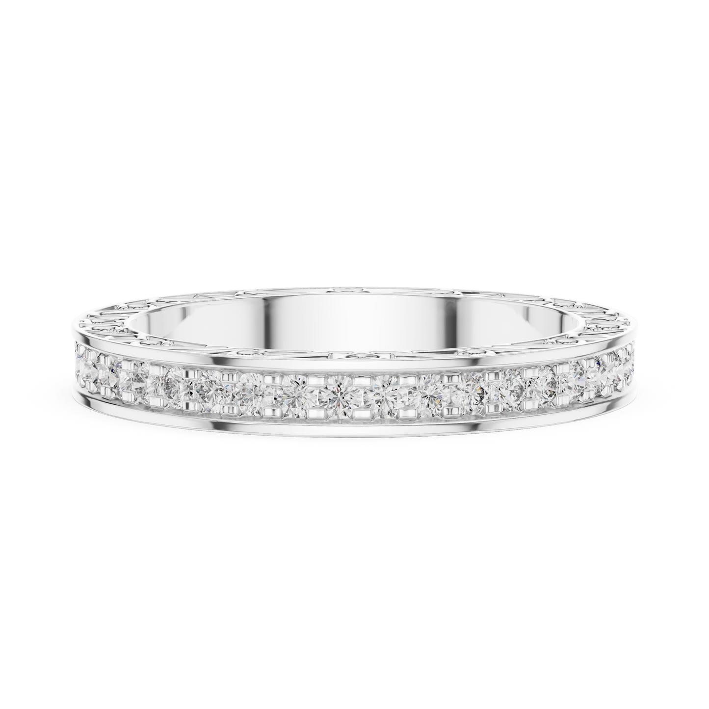 Round Cut Lab Grown Diamond Ring in Platinum