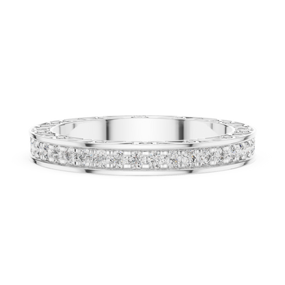 Round Cut Lab Grown Diamond Ring in Platinum