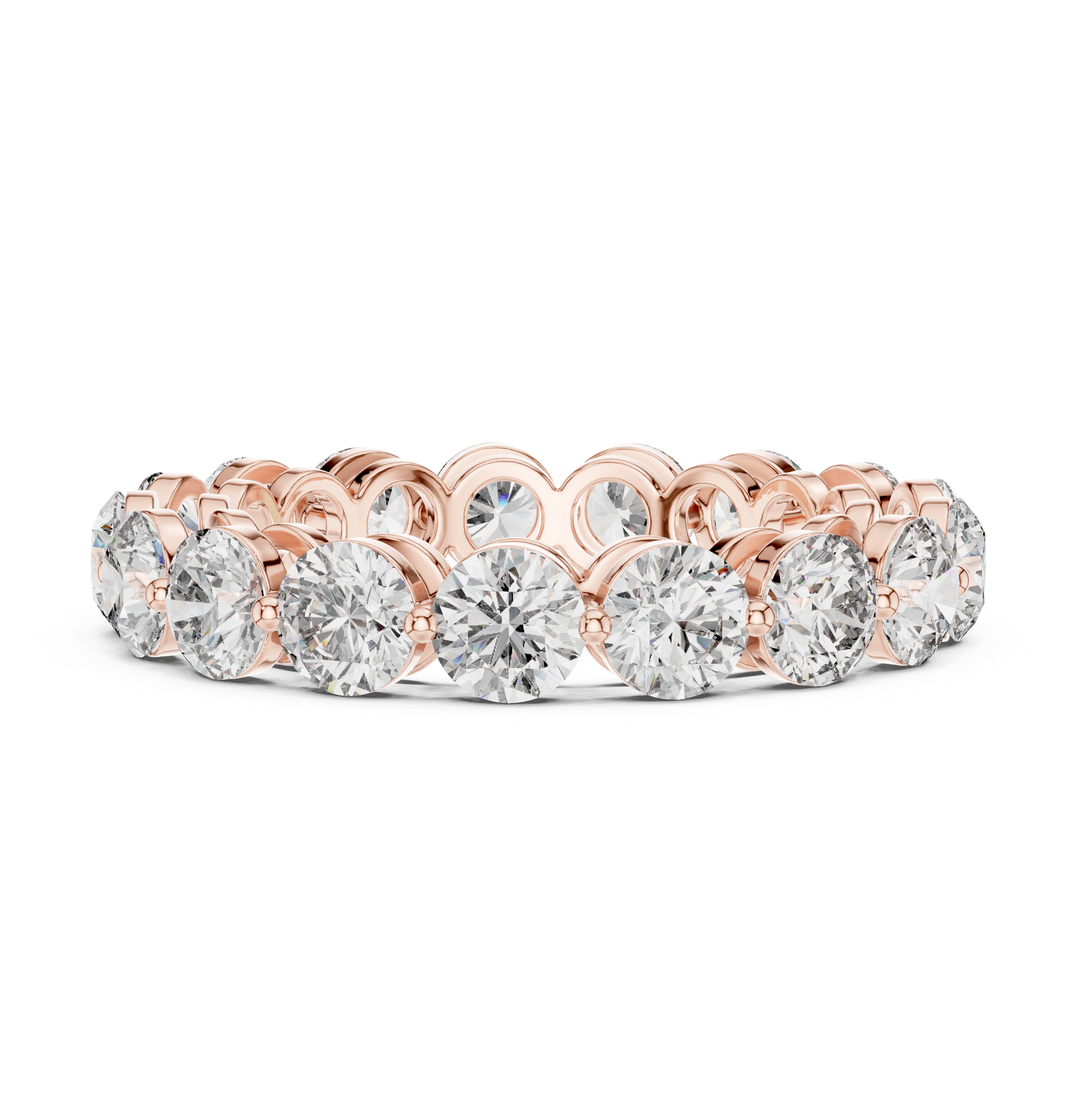 Round Cut Lab Grown Diamond Ring in Rose Gold