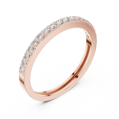 Round Cut Lab Grown Diamond Ring in Rose Gold