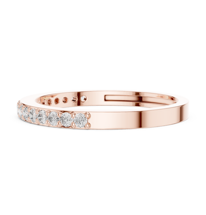 Round Cut Lab Grown Diamond Ring in Rose Gold