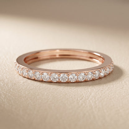 Round Cut Lab Grown Diamond Ring in Rose Gold