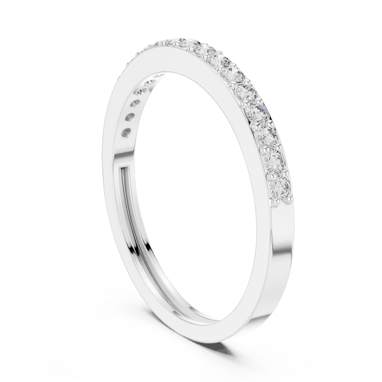 Round Cut Lab Grown Diamond Ring in Platinum