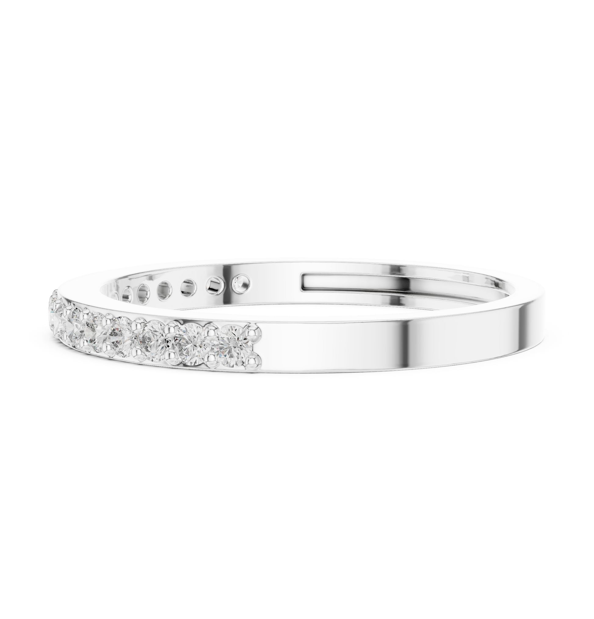 Round Cut Lab Grown Diamond Ring in Platinum