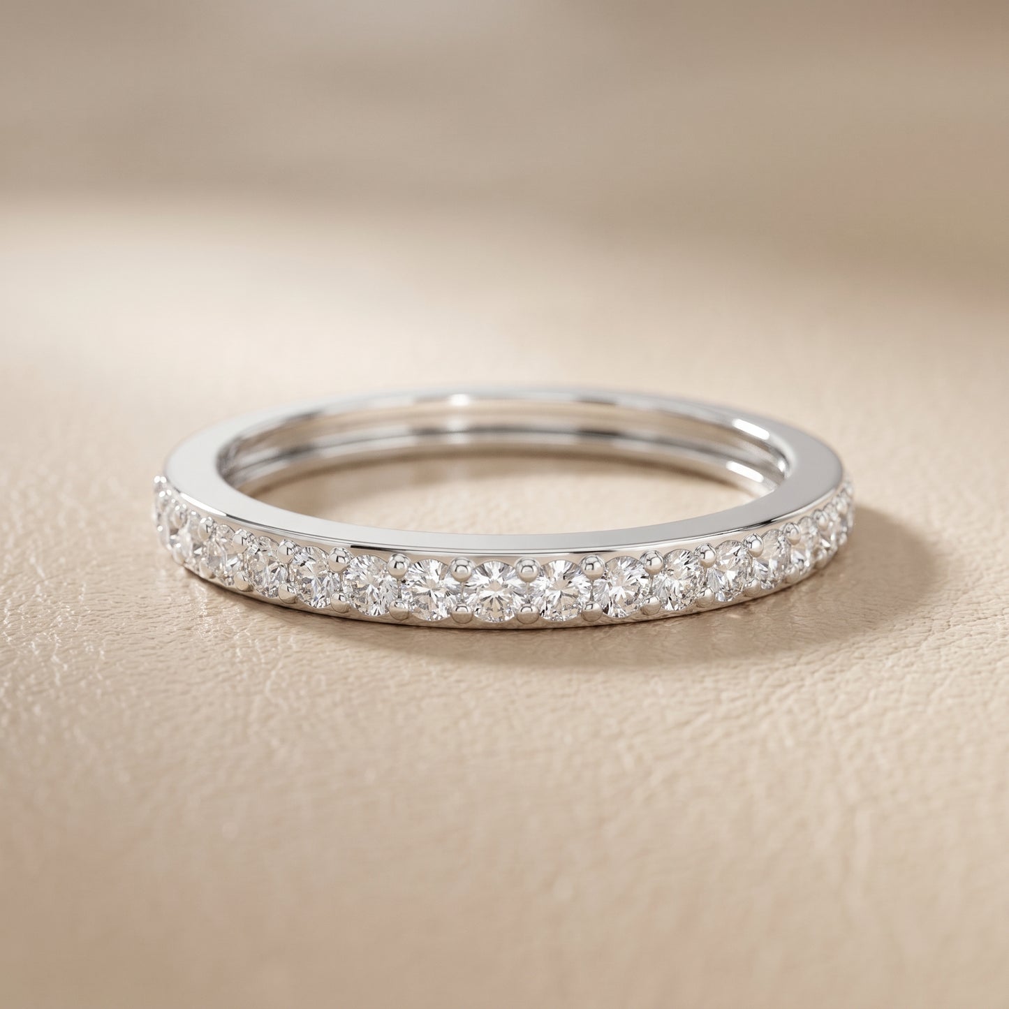 Round Cut Lab Grown Diamond Ring in Platinum