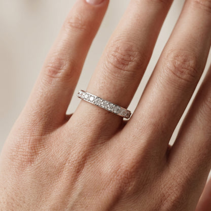 Round Cut Lab Grown Diamond Ring in White Gold