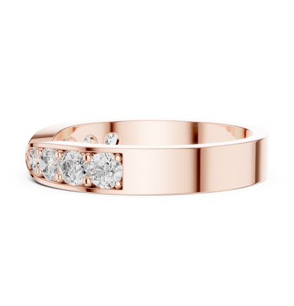 Round Cut Lab Grown Diamond Ring in Rose Gold