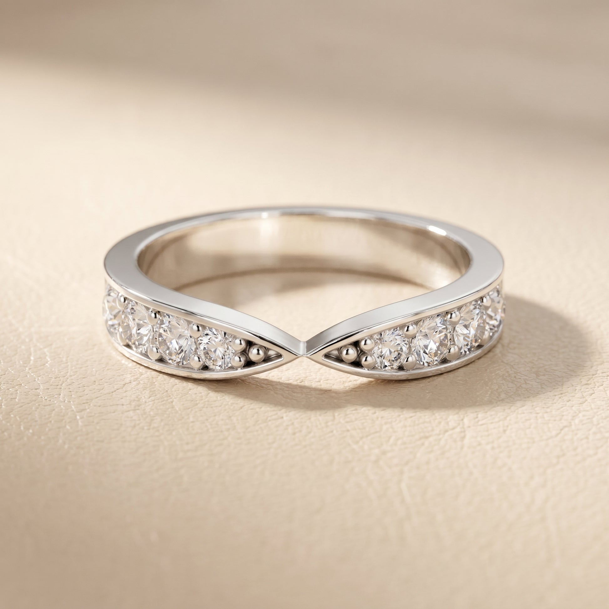 Round Cut Lab Grown Diamond Ring in Platinum