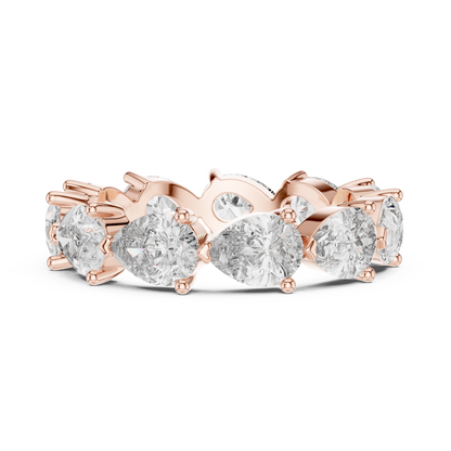 Pear Cut Lab Grown Diamond Ring in Rose Gold