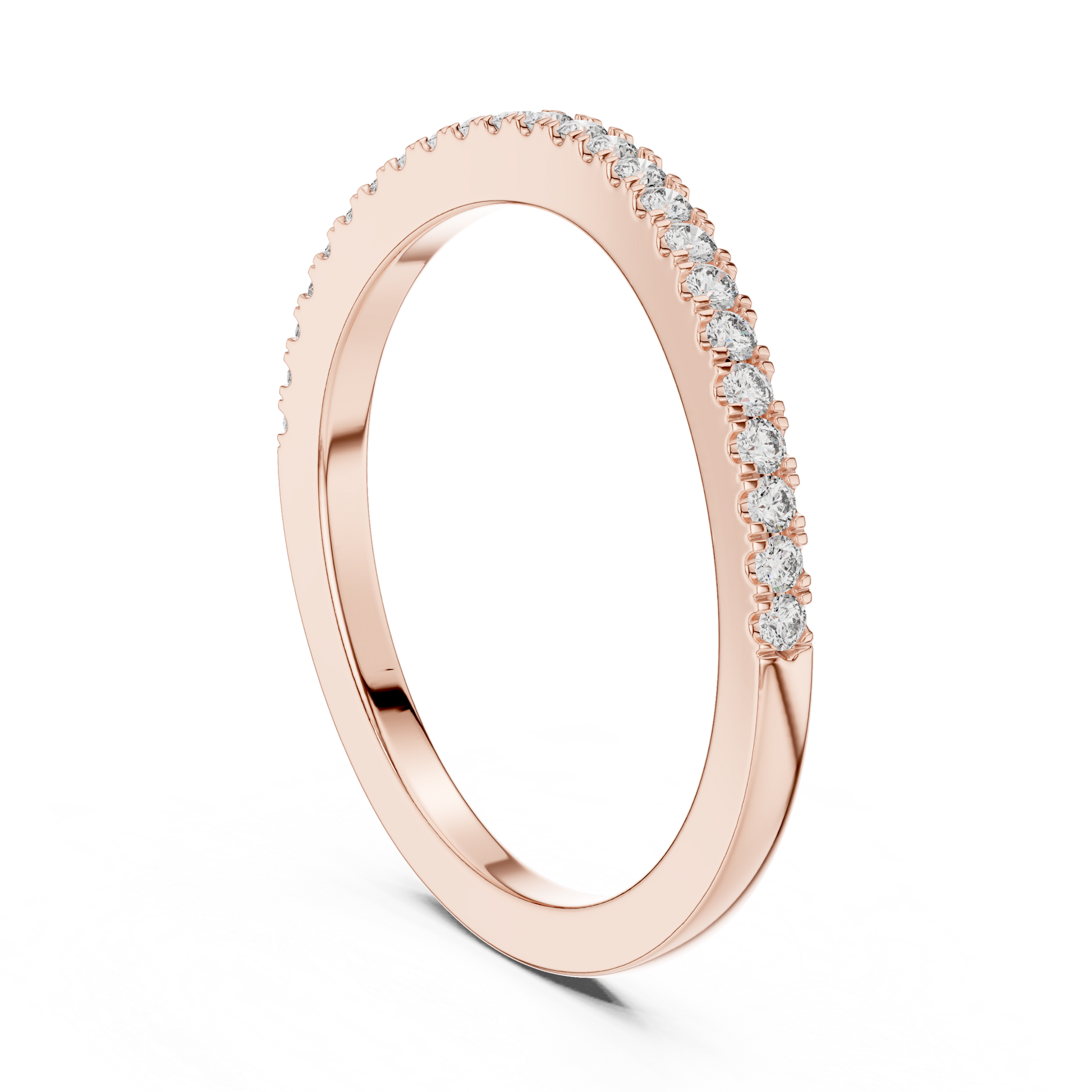 Round Cut Lab Grown Diamond Ring in Rose Gold
