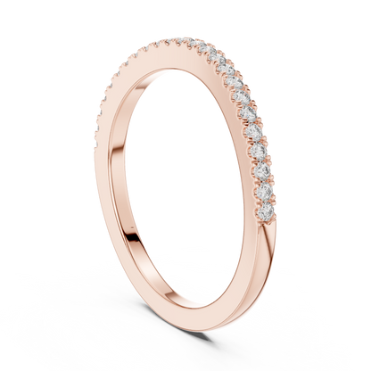 Round Cut Lab Grown Diamond Ring in Rose Gold