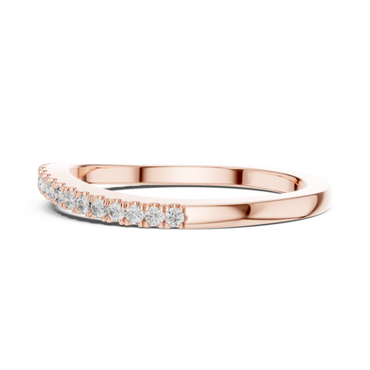 Round Cut Lab Grown Diamond Ring in Rose Gold