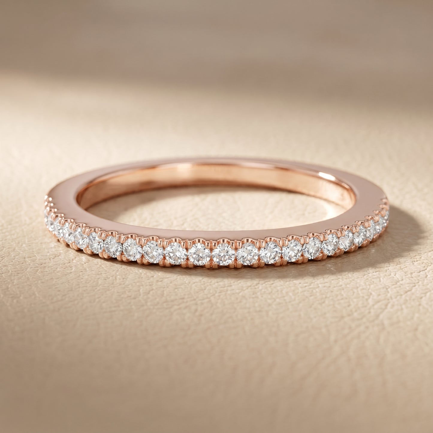 Round Cut Lab Grown Diamond Ring in Rose Gold