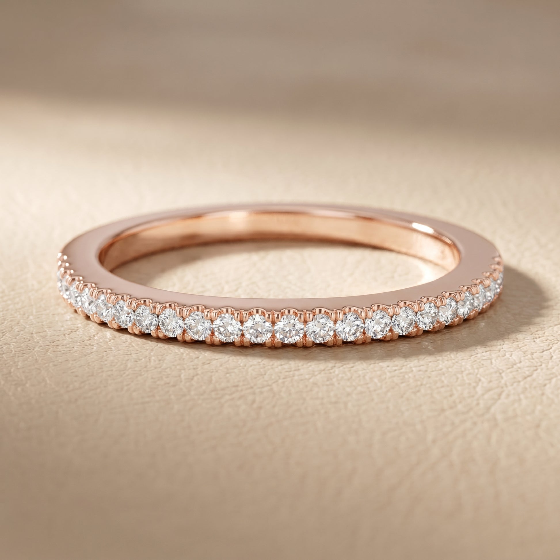 Round Cut Lab Grown Diamond Ring in Rose Gold
