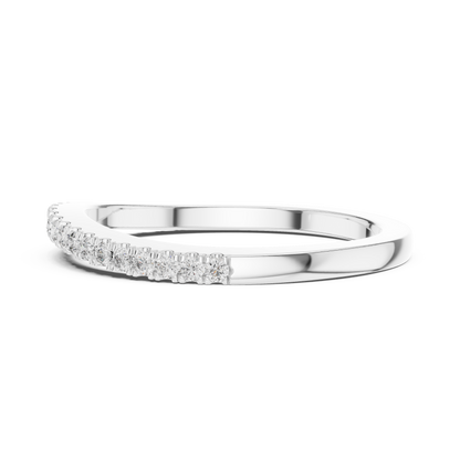 Round Cut Lab Grown Diamond Ring in White Gold