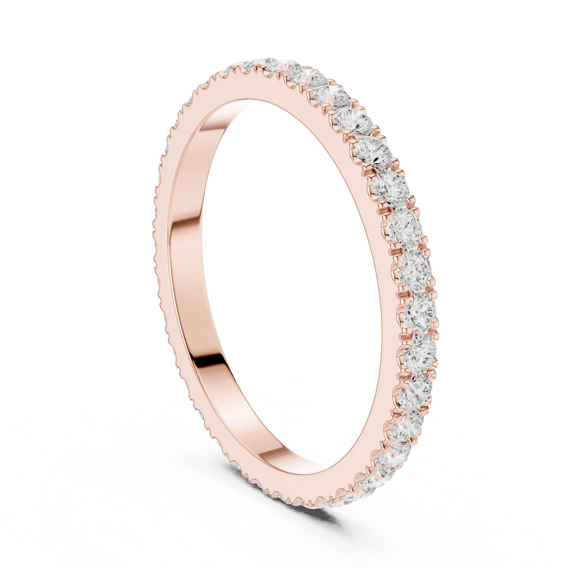 Round Cut Lab Grown Diamond Ring in Rose Gold